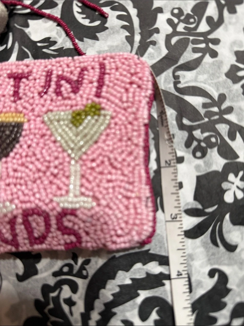 Wandering Moon beaded coin purse